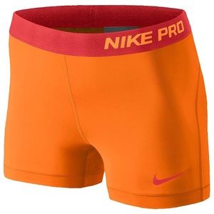 NIKE PRO CORE COMPRESSION SHORTS | Orange | EUC